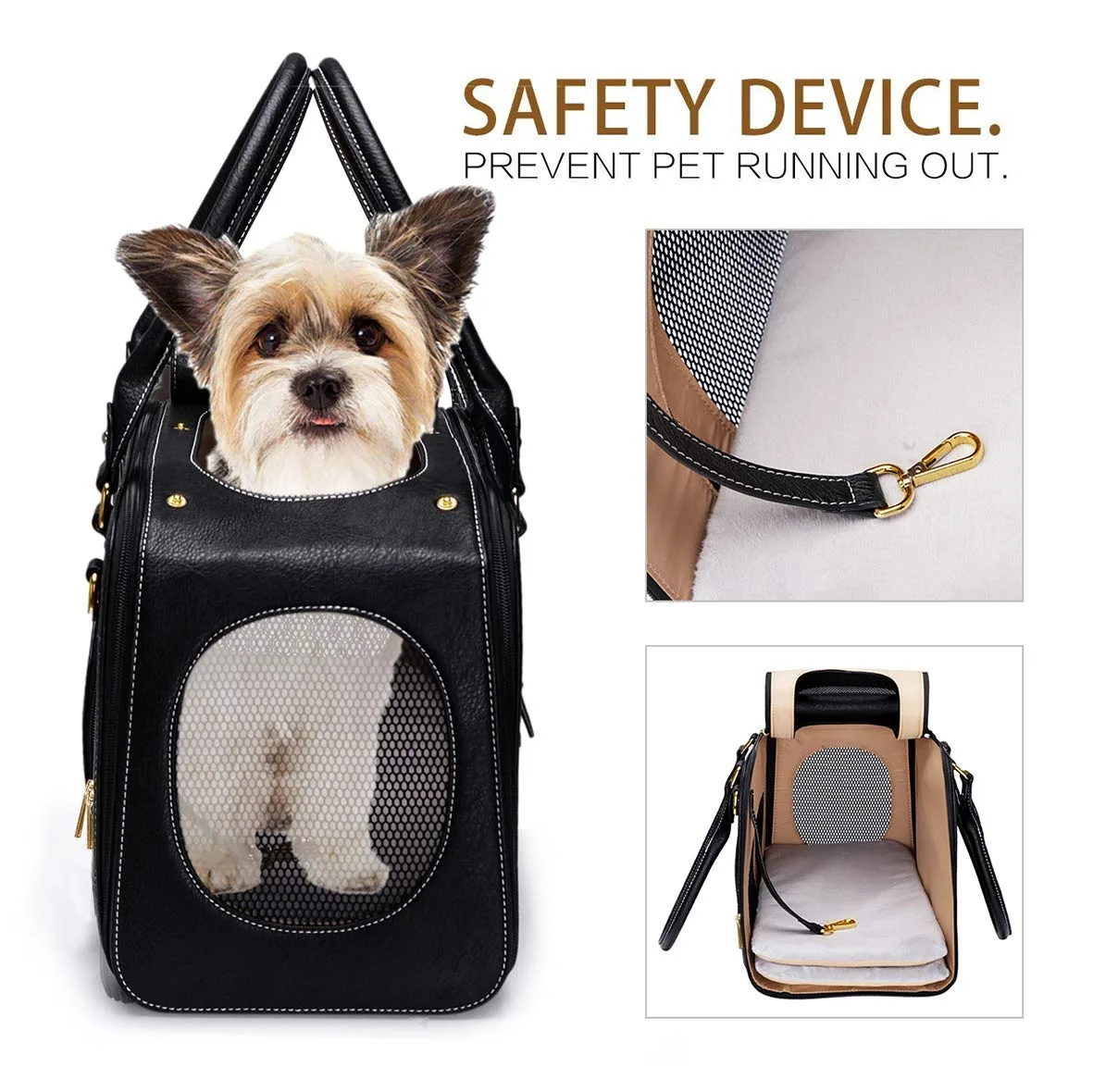 Heated Straps for Warmth: Powered Custom Pet Carrier - detail view supplied by QUANZHOU JUNYUAN BAGS