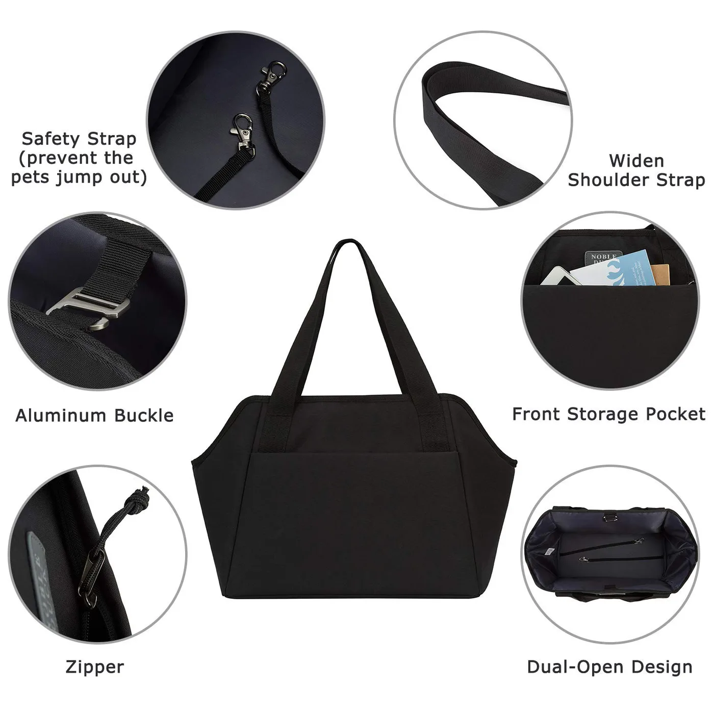 Top Entry: Top Access - Custom Pet Carrier Opening D - detail view supplied by QUANZHOU JUNYUAN BAGS