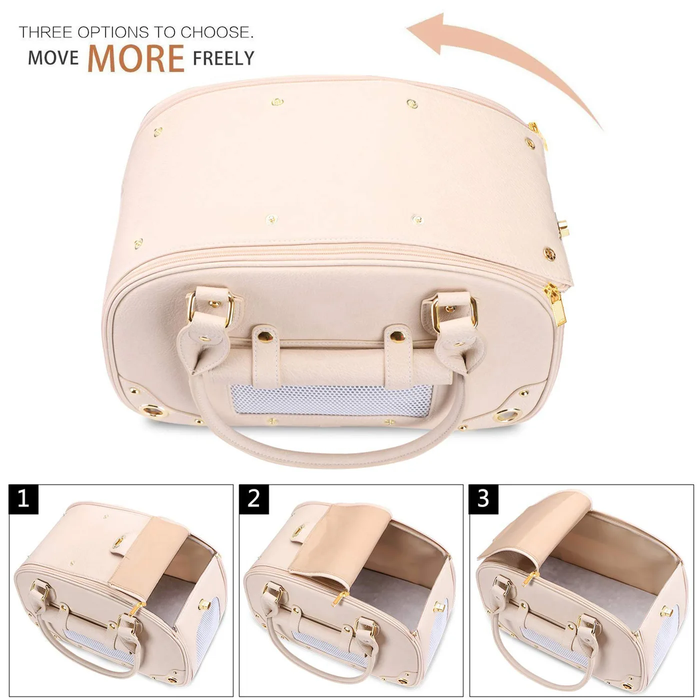 Faux Leather Pet Carriers: Building a Credible Vegan - detail view supplied by QUANZHOU JUNYUAN BAGS