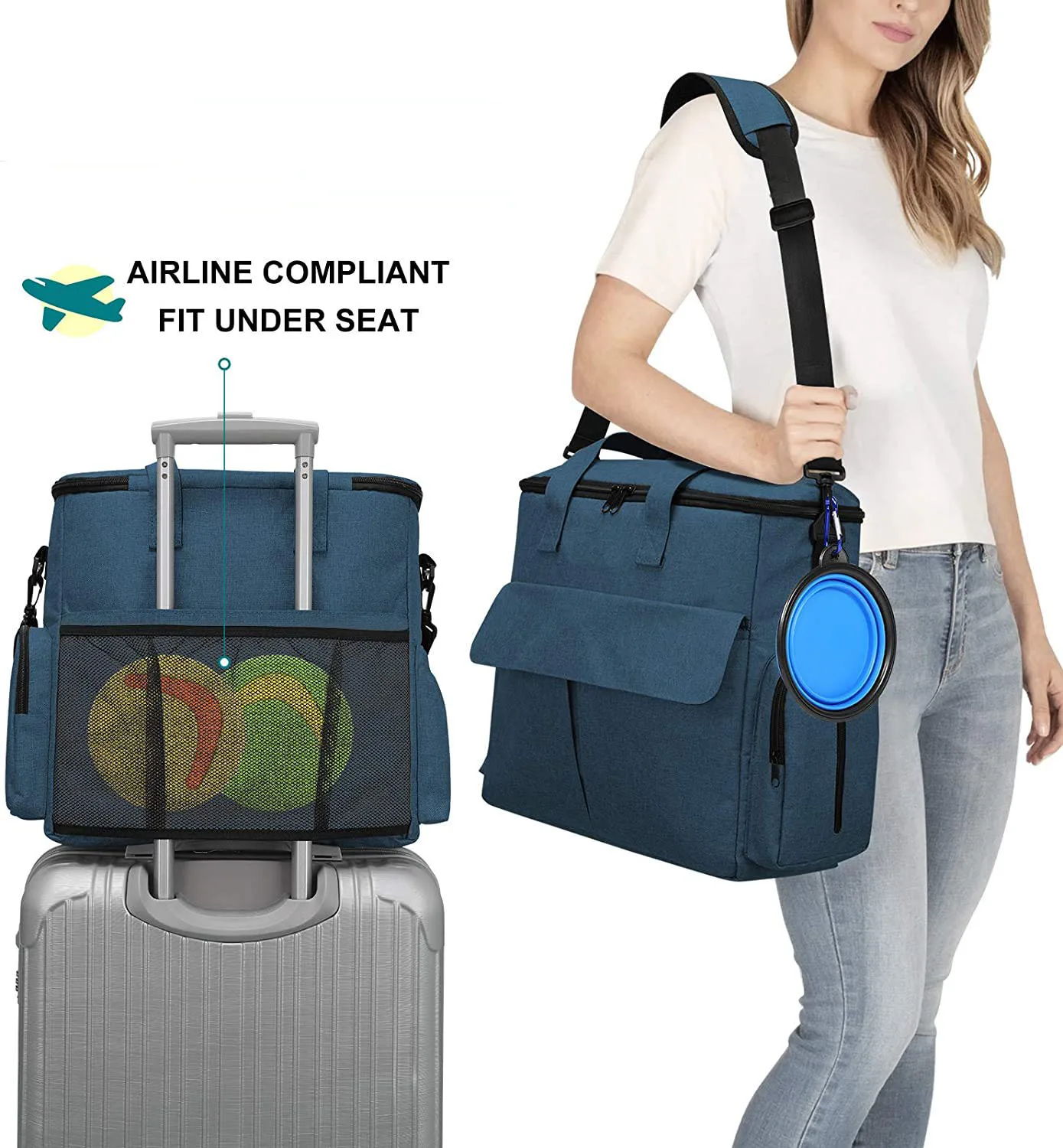 Heated Straps for Warmth: Powered Custom Pet Carrier - detail view supplied by QUANZHOU JUNYUAN BAGS