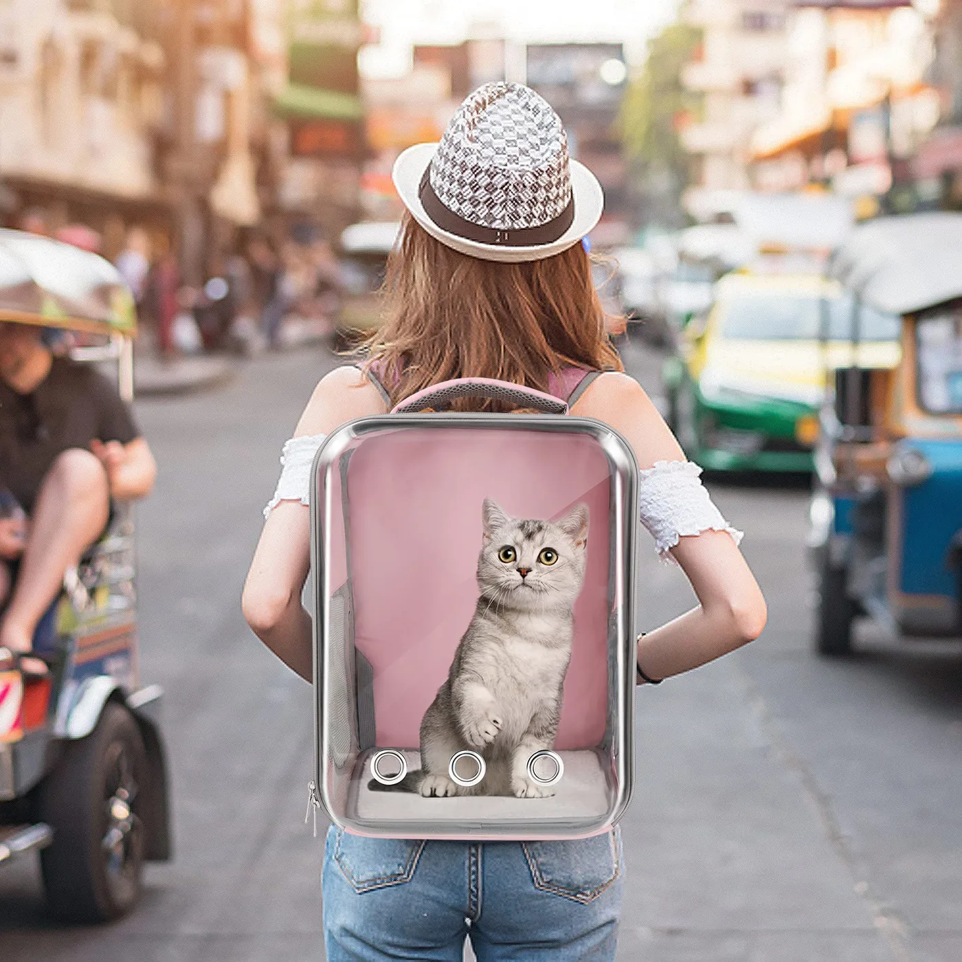 Medium Pet Carrier: Average Size - detail view supplied by QUANZHOU JUNYUAN BAGS